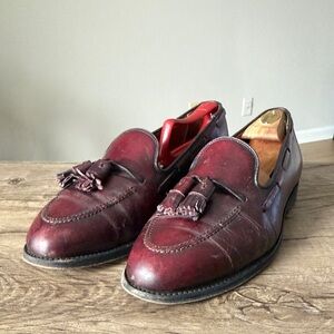 ALDEN Men's Burgundy Leather Loafers size 9.5